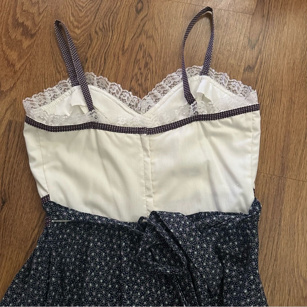 Gunne Sax By Jessica Vintage Label prairie dress sleeveless cotton floral 11 - Picture 8 of 14